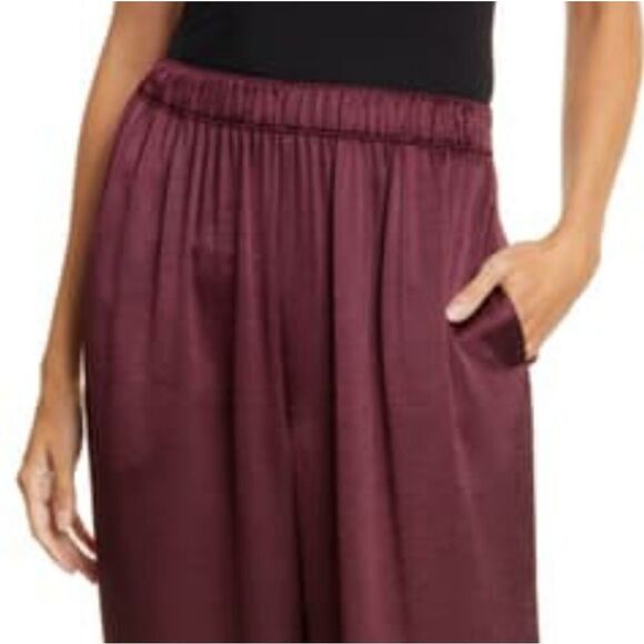 Kate Spade Candied Fig Satin Pant Maroon - Picture 4 of 8